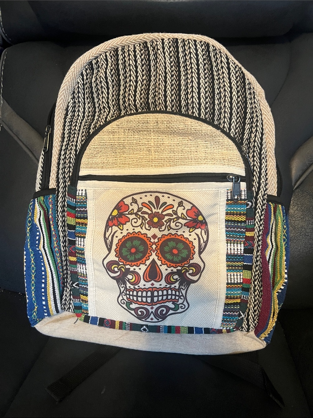 Rising International Multicolor Sugar Skull Backpack